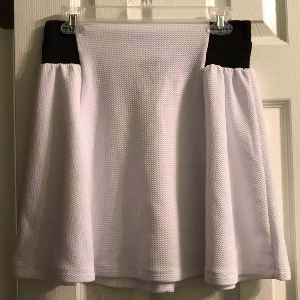 White and Black Skirt